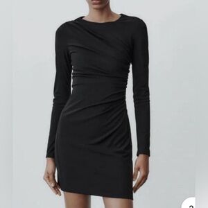 Zara Black Long Sleeve Dress